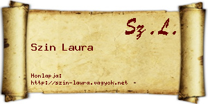 Szin Laura névjegykártya